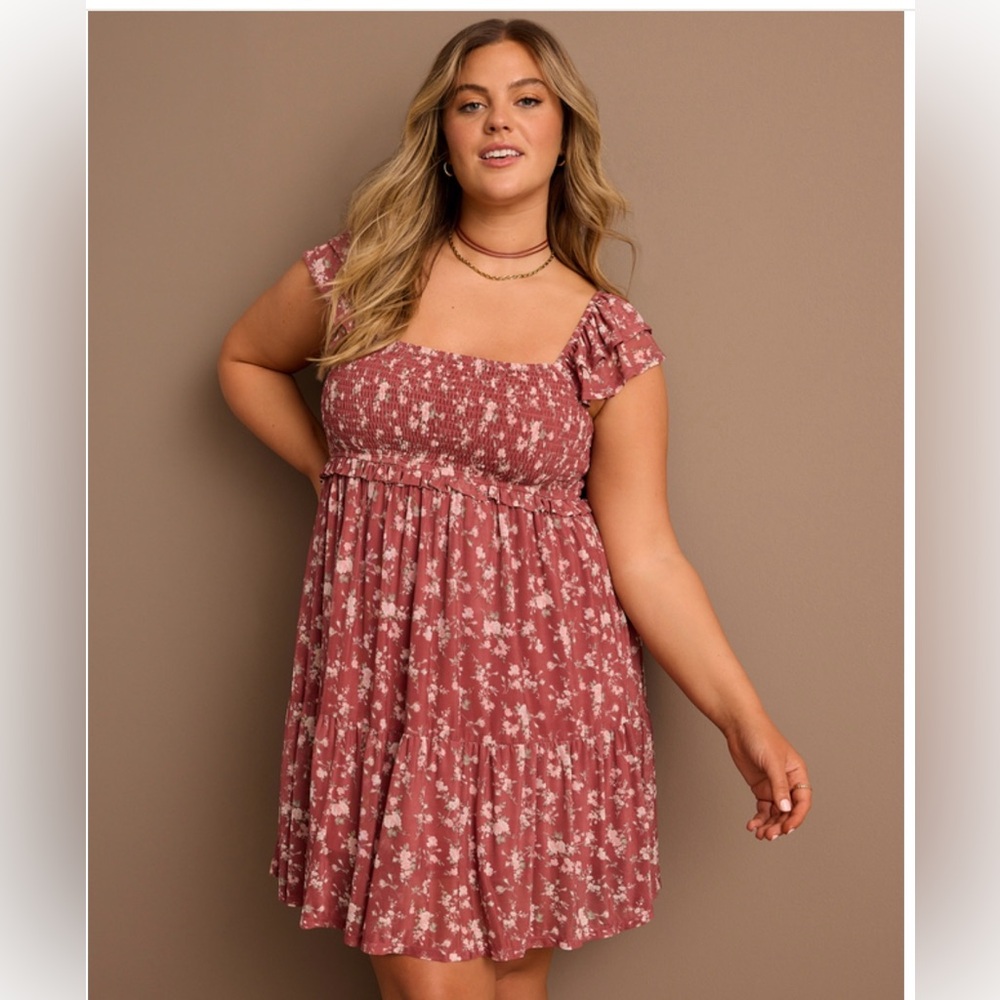 Floral mini dress 14-16